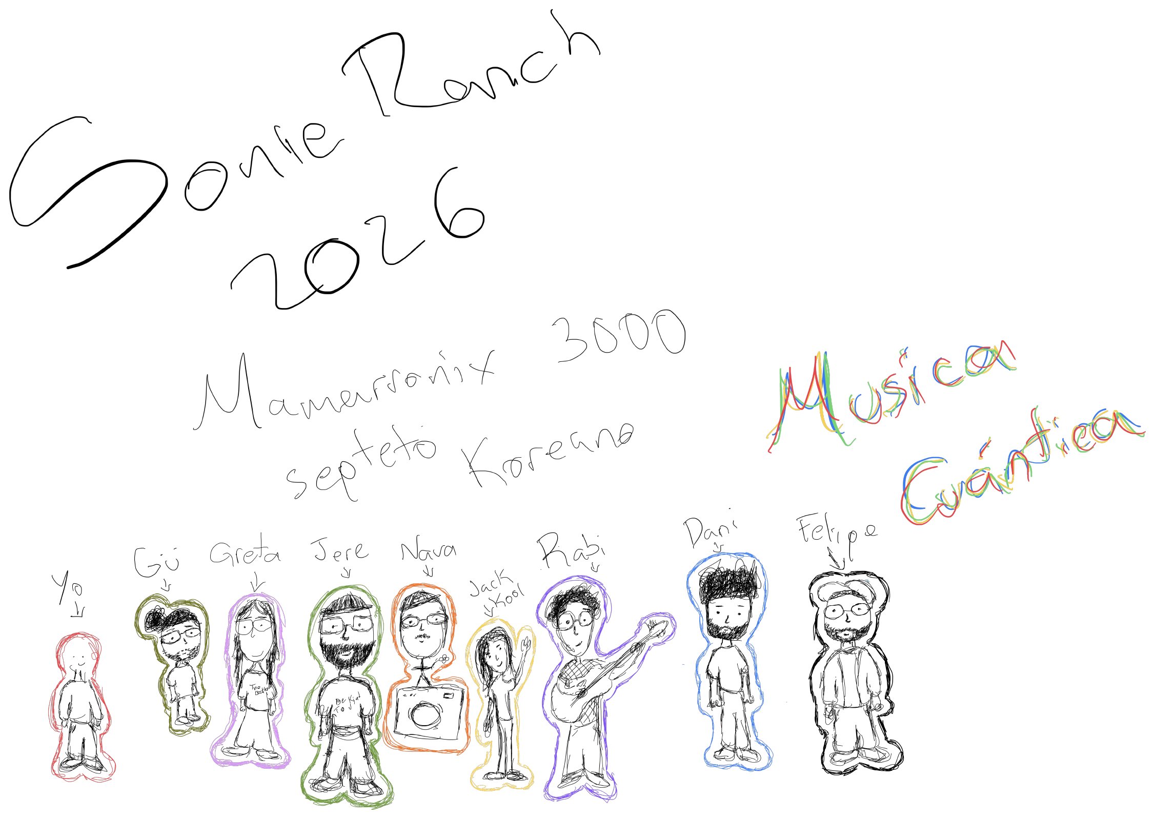 Dibujo de Hector: Sonic Ranch 2026, Música Cuántica, y las nueve personas que fueron